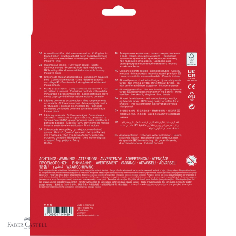 Set 48 creioane colorate acuarela Faber-Castell, cu pensula si ascutitoare, forma hexagonala, pentru desen si pictura [3]
