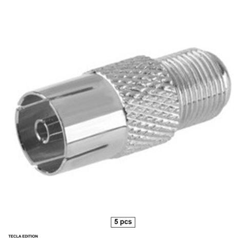 Set 5 adaptoare F mama la TV mama TED500819, pentru cablu coaxial TV [0]
