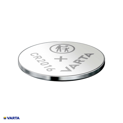 Set 5 baterii litiu VARTA CR2016, litiu - dioxid de mangan, 3 V, 90 mAh, 20 x 1.6 mm, in blister [3]