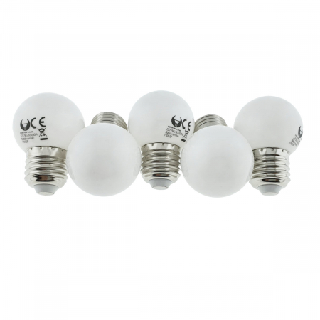 Set 5 becuri LED, E27 G45, Forever Light 92946, 2W, unghi larg de 360°, alb cald [1]