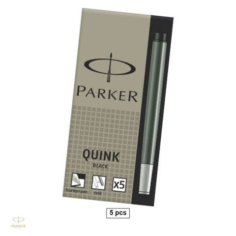 Birotica papetarie - Set 5 cartuse mari Parker pentru stilou, cerneala neagra
