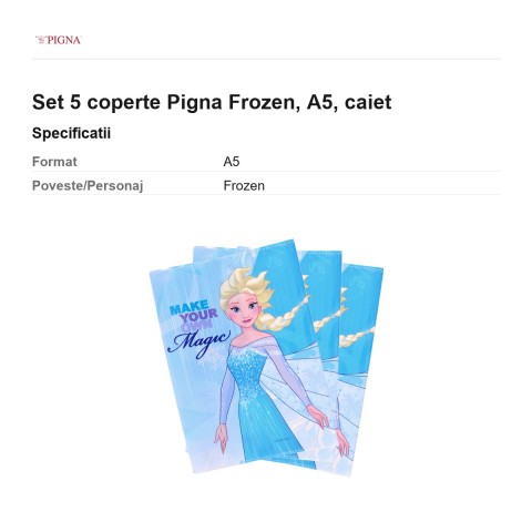 Set 5 coperte Pigna Frozen, A5, caiet [2]