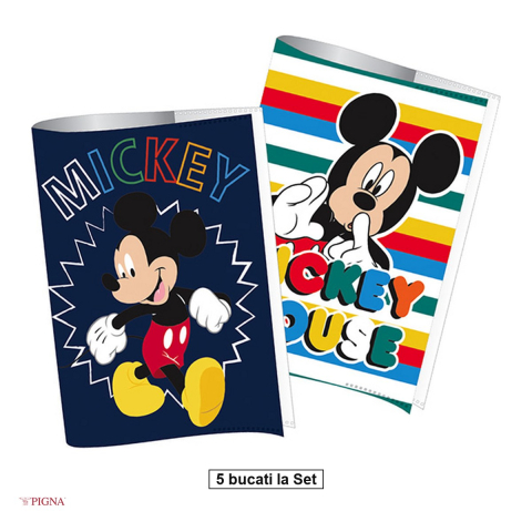 Birotica papetarie - Set 5 coperte Pigna Mickey Mouse, A5, caiet