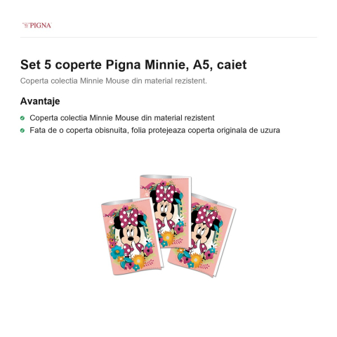 Set 5 coperte Pigna Minnie, A5, caiet [1]