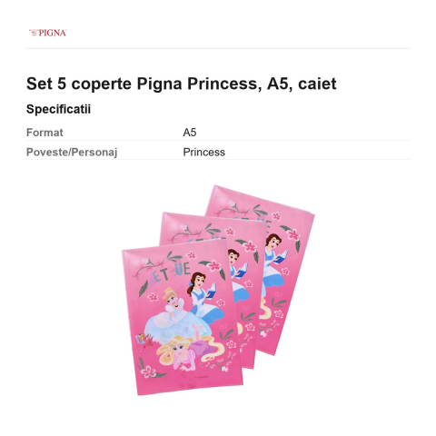 Set 5 coperte Pigna Princess, A5, caiet [2]