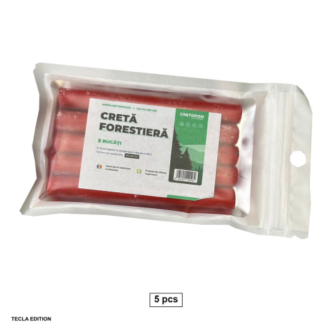 Handmade Creativ si Hobby - Set 5 crete forestiere pentru lemn, zidarie, metal si piatra, rosii