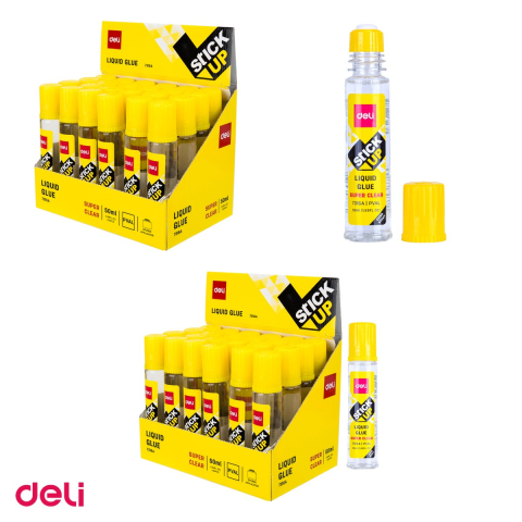 Set 5 flacoane lipici lichid Deli cu aplicator din plastic, 50 ml [3]