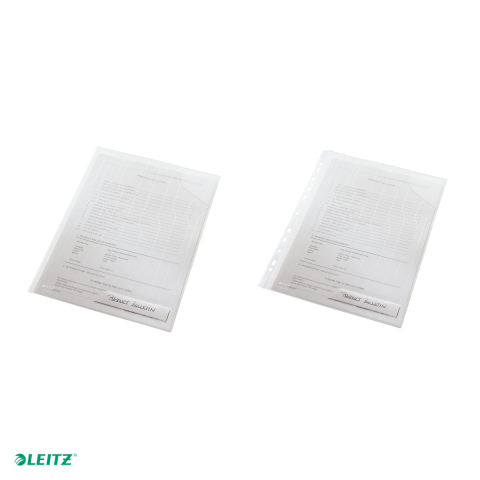 Set 5 mape Leitz CombiFile, cu eticheta, PP, A4, 200 microni, capacitate 40 coli, pre-perforata, pentru transport, incolor [4]