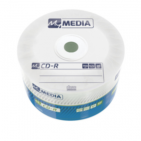 CD-R - Set 50 CD-R 700 Mb, 52X, My Media 69201, 80 min, cu logo, ambalat in folie