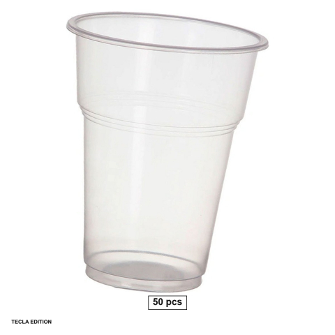 Set 50 pahare din plastic biodegradabil 250 ml, compostabile, pentru bauturi calde si reci [0]