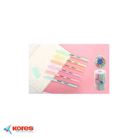 Set 50 pixuri semi-gel Kores, varf 1 mm, culori pastel, de unica folosinta [3]