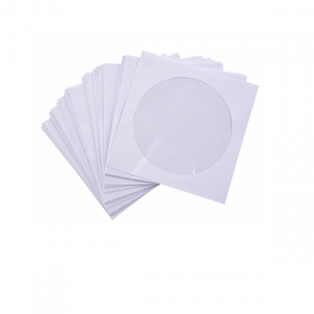 Set 50 Plicuri pentru CD cu fereastra, Verbatim 49992, din hartie, albe [2]