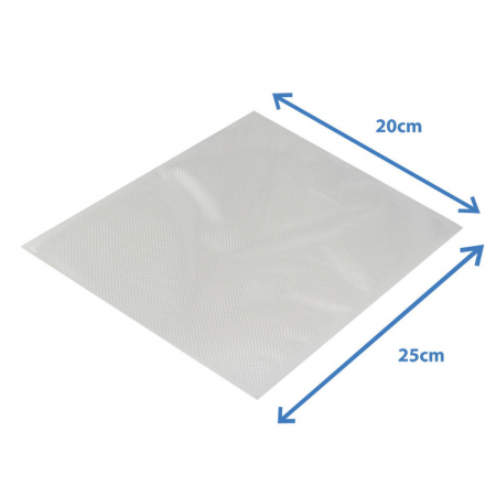 Set 50 pungi de vidat gofrate, 20 x 25 cm, fara BPA, rezistente, grosime 100 μm / 330 μm, pentru orice aparat de vidat alimente, ES-96529, transparente [1]