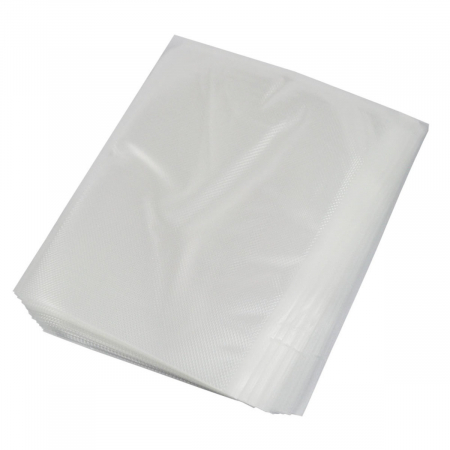 Folie ambalare - Set 50 pungi de vidat gofrate, 20 x 25 cm, fara BPA, rezistente, grosime 100 μm / 330 μm, pentru orice aparat de vidat alimente, ES-96529, transparente