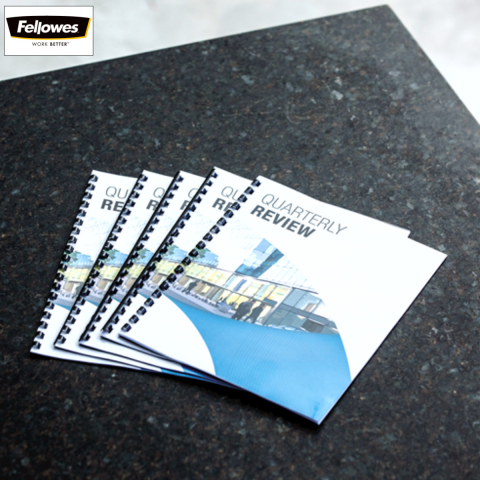 Set 50 Spire plastic 28 mm negru pentru legat documente A4 pana la 240 coli Fellowes [2]