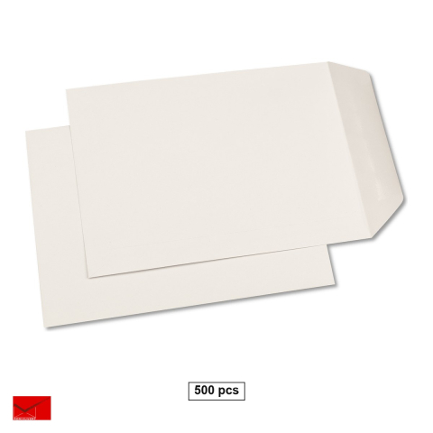 Hartie - Set 500 plicuri C5 Romkuvert, 162x229 mm, hartie alba 80 g/mp, gumate, deschidere pe latura mica, in cutie