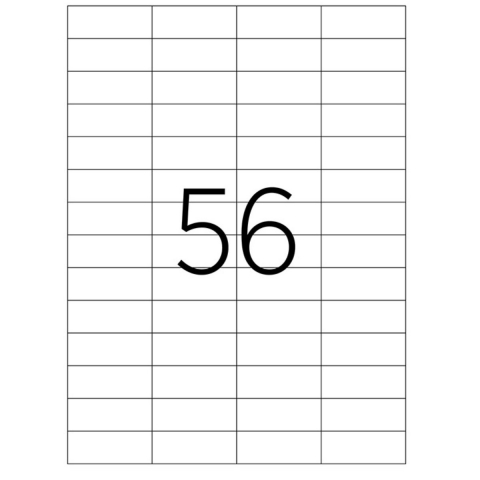 Set 5600 etichete autoadezive A4, 100 coli, 56 etichete/coala, 52.5x21.2 mm, albe, colturi drepte, pentru imprimante laser si inkjet, Tanex TW-2321 [1]