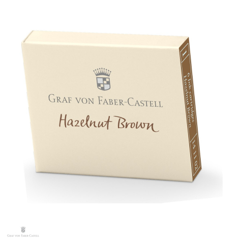 Consumabile instrumente de scris - Set 6 cartuse de cerneala Hazelnut Brown, Graf von Faber Castell, in cutie