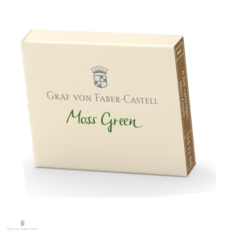 Consumabile instrumente de scris - Set 6 cartuse de cerneala Moss Green, Graf von Faber Castell, in cutie