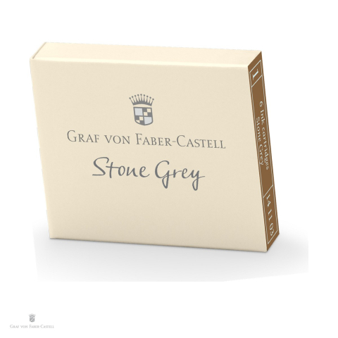Consumabile instrumente de scris - Set 6 cartuse de cerneala Stone Grey, Graf von Faber Castell, in cutie