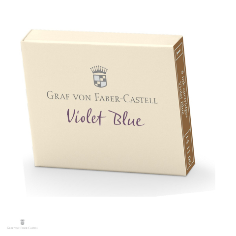 Consumabile instrumente de scris - Set 6 cartuse de cerneala Violet Blue, Graf von Faber Castell, in cutie
