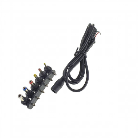 Set 6 conectori alimentare curent DC, 2.5 - 5.5mm, cu cablu alimentare 100cm, CADC-2555-100PC [3]