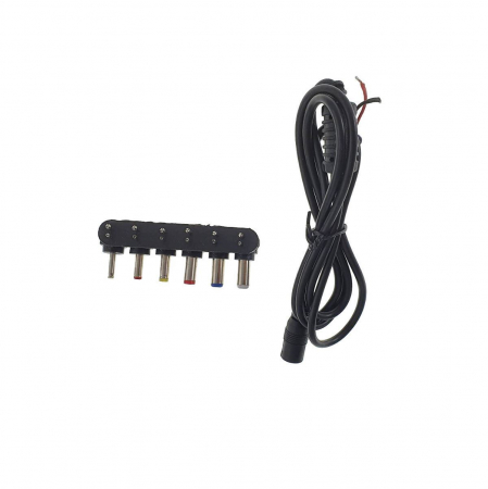 Set 6 conectori alimentare curent DC, 2.5 - 5.5mm, cu cablu alimentare 100cm, CADC-2555-100PC [2]