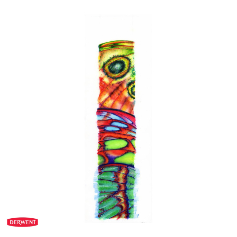 Set 6 creioane acuarela Derwent Inktense, 6 culori, in blister [4]