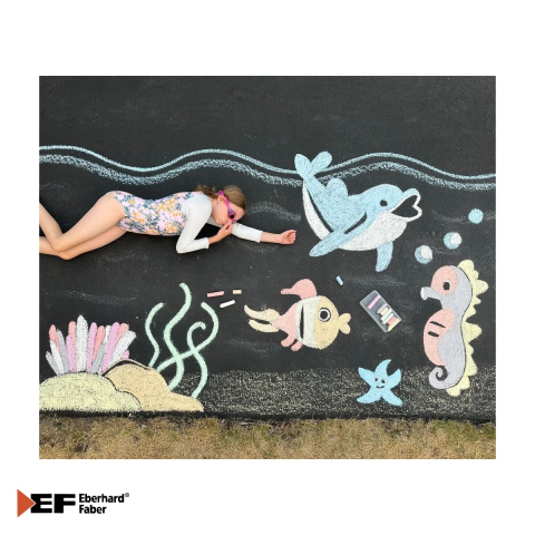 Set 6 crete colorate Eberhard Faber pentru asfalt, lavabile, activitati outdoor [4]