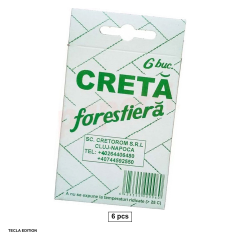 Birotica papetarie - Set 6 crete forestiere rotunde pentru lemn, albe