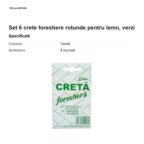 Set 6 crete forestiere rotunde pentru lemn, verzi [2]