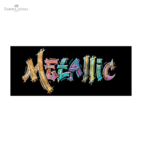 Set 6 markere acrilice Faber-Castell Shake&Paint, culori metalizate, varf dublu, pentru diverse suprafete [4]