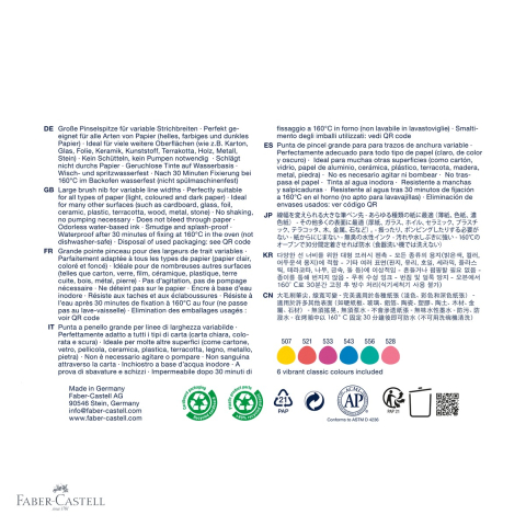 Set 6 markere creative Faber-Castell Goldfaber Holiday Vibes, varf pensula, pentru suprafete multiple [3]