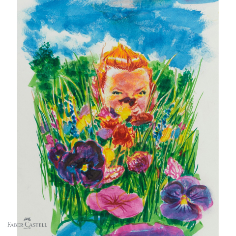 Set 6 markere Pitt Artist Pen Faber-Castell, varf pensula, culori primavara 2022 [3]