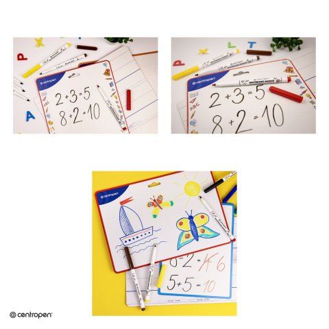 Set 6 markere whiteboard Centropen 2507, varf rotund 1-2 mm, 6 culori [3]