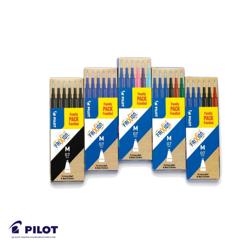 Set 6 mine roller Pilot FriXion, 0.7mm, albastre, rezerve compatibile cu rollere gel cu cerneala termosensibila [4]