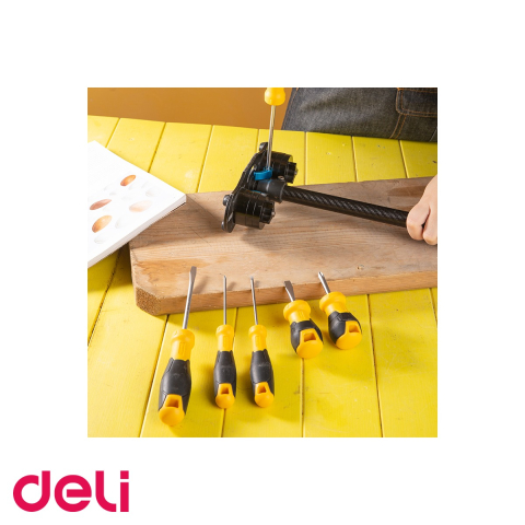 Set 6 surubelnite Deli, manere cauciuc-plastic ergonomice, tije din otel SUP11 calite, marimi diverse [3]
