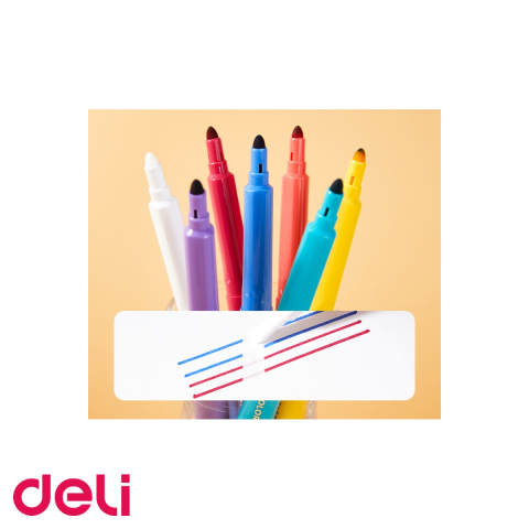 Set 7+1 carioci erasable Deli ColorWow, cu radiera magica, pentru copii si scoala [4]