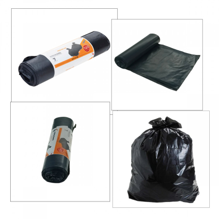 Set 7 saci menajeri, 120L, dimensiuni 70x105 cm, negri [3]