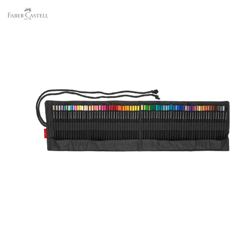 Set 72 creioane colorate Faber-Castell Black Edition, mina moale, ambalaj roll-up, pentru artisti si elevi [4]