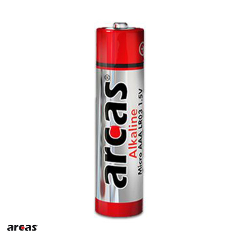 Set 8 baterii alcaline Arcas AAA LR03, 1.5 V, 10.5 x 44.5 mm, in blister [3]