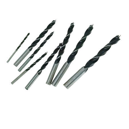 Set 8 burghie, pentru lemn, Top Tools 60H808, mandrina standard, 3-10 mm, negre [1]