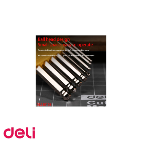 Set 8 chei imbus cap sferic Deli, otel inalta calitate, portabil, pentru suruburi metrice [3]