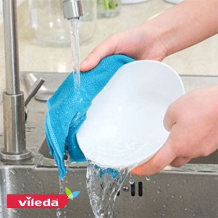 Set 8 lavete Vileda Microfibre Colors 18597, multifunctionale, 30 x 30 cm, absorbante, multicolor [3]