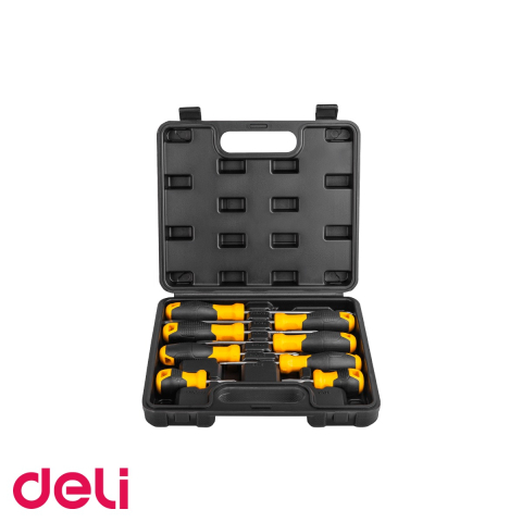 Surubelnite - Set 8 surubelnite Deli, tije din otel SUP11 cu varf magnetic, marimi diverse pentru uz general