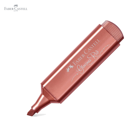 Set 8 textmarkere metalizate Faber-Castell, varf tesit, cerneala pe baza de apa, pentru scriere si decor [4]