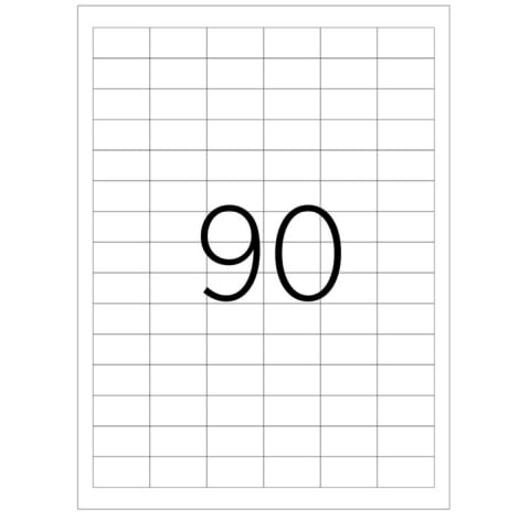 Set 9000 etichete autoadezive A4, 100 coli, 90 etichete/coala, 33x19 mm, albe, colturi drepte, pentru imprimante laser si inkjet, Tanex TW-2319 [1]