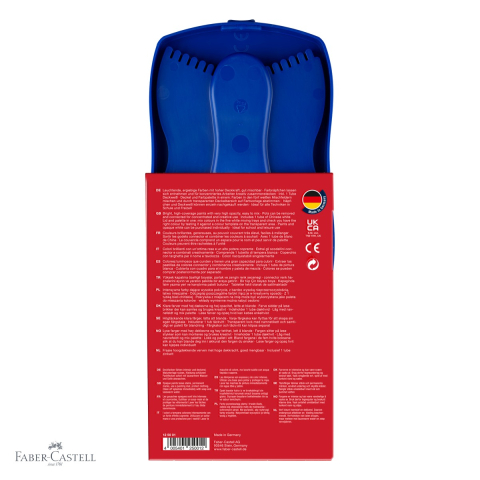 Set acuarele Faber-Castell Connector 12 culori albastre, cu pensula inclusa, pentru scoala [3]