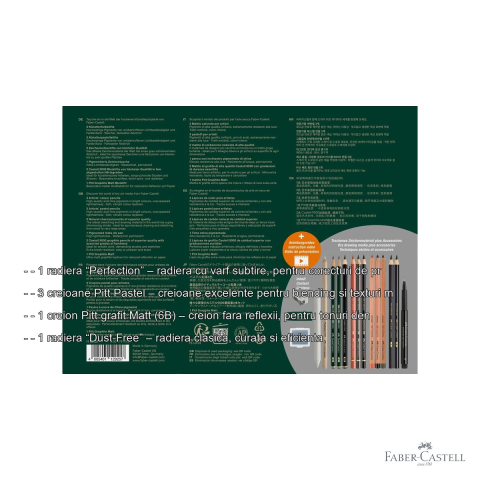 Set arta Discovery desen uscat Faber-Castell, 17 piese, creioane grafit carbune pastel, pentru artisti incepatori si avansati [1]