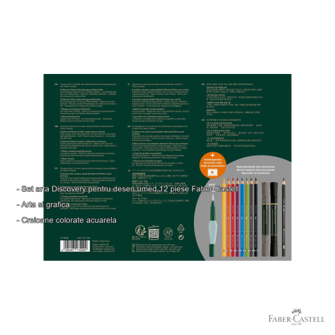 Set arta Discovery Faber-Castell pentru desen umed 12 piese cu creioane acuarela Albrecht Durer [1]